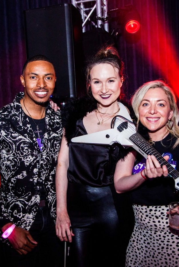 Corey White with friends at the Cybrverse Experience